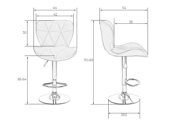 Стул барный DOBRIN BARNY BLACK (черный велюр (MJ9-101)) - Вид 9