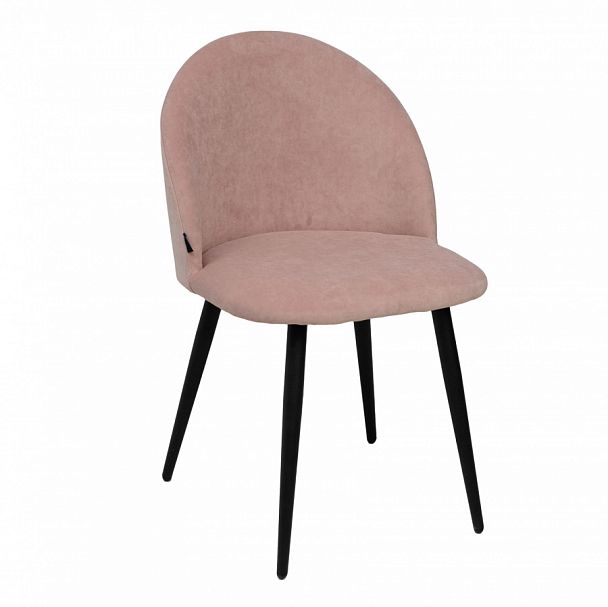 Стул Solar, ножки черные, велюр розовый - Вид 1