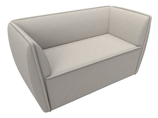 Диван кухонный прямой Бергамо 2-х местный Рогожка бежевый - Вид 5