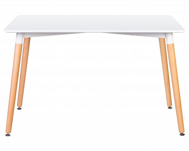 Стол обеденный DOBRIN SERRA WIDE (ножки светлый бук, столешница белая) - Вид 2