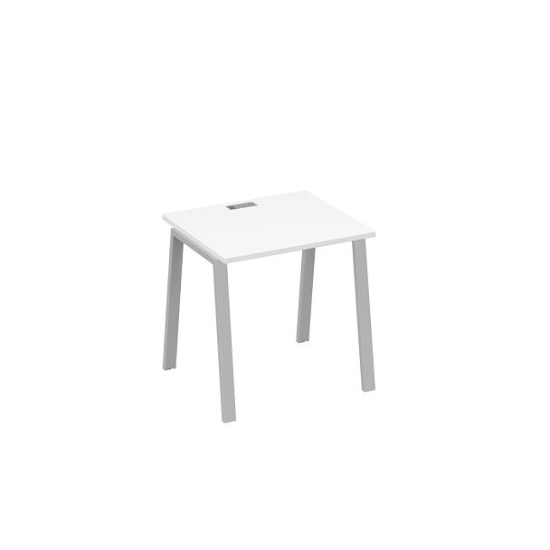 Стол письменный на металлокаркасе TRE A4 А4 Б3 011 БП белый премиум / металлокаркас серый - Вид 1