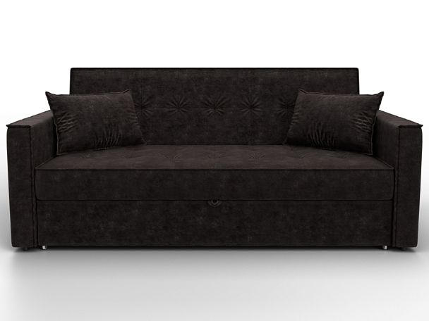 Диван прямой Лига-104 (160) Велюр коричневый - Вид 2