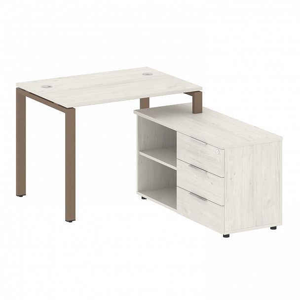 Рабочая станция "Metal System" БП.РС-СТС-2.1 дуб наварра/мокко - Вид 1