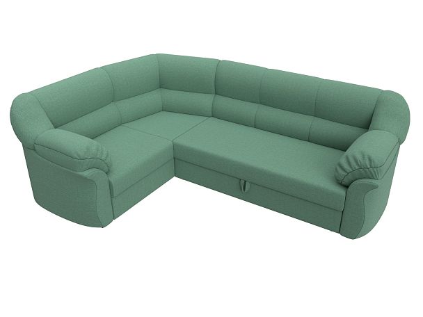 Диван угловой Карнелла левый угол Рогожка зеленый - Вид 5