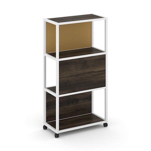 Shelf Mobile Стеллаж 4 уровня 1 секция VR.LT-STK-405.10 Дуб Мали/Металл Белый/W-31 1000*400*1523 - Вид 1