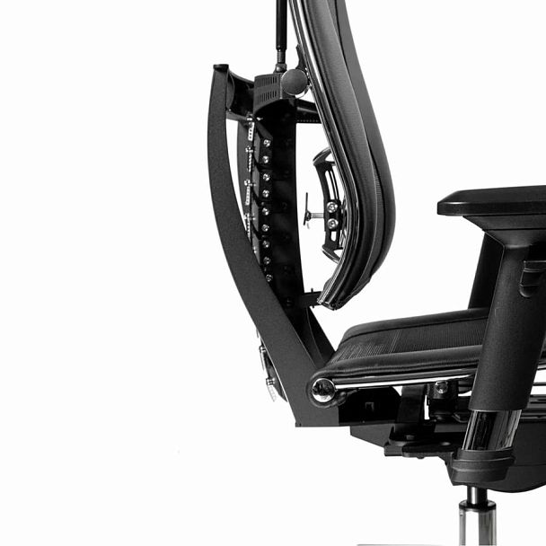 Кресло МЕТТА "YOGA" Y 4DT B2-14D, адаптивная спинка, 3D-подголовник, сверхпрочная сетка, черное - Вид 8