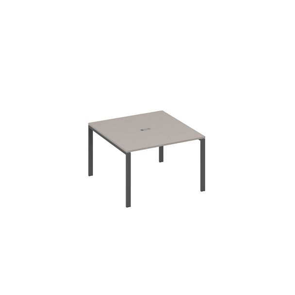 Стол 120 на металлокаркасе UNO в переговорную A4 А4 Б1 131 БП мокко премиум / металлокаркас антрацит - Вид 1