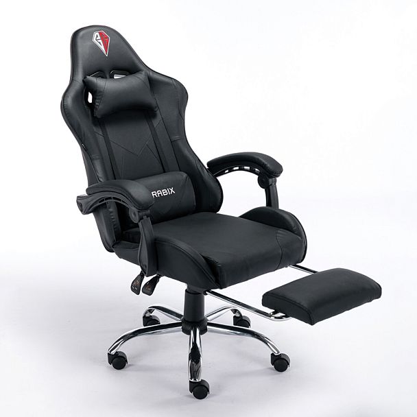 Кресло компьютерное BRABIX "Dexter GM-135", подножка, две подушки, экокожа, черное, 532800 - Вид 9