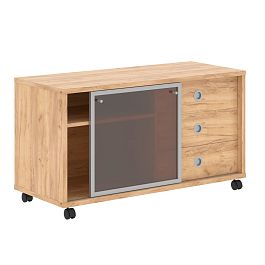 Тумба мобильная с дверью купе B 202.2 Дуб Бофорд 1200х500х650 BORN - Фото предпросмотра