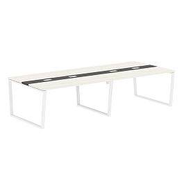 Конференц стол EVCT 3114 Ясень Траун/Белый 3132х1346х750 EDIS - Фото предпросмотра
