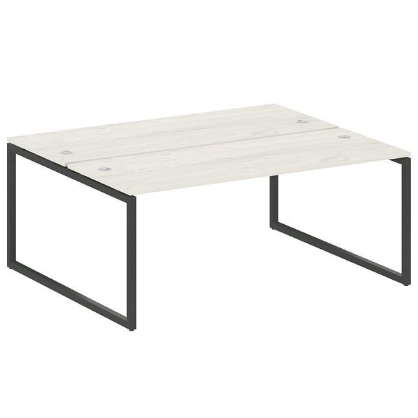 Metal System Quattro Р. ст. на О-образном м/к 40БО.РАС-СП-2.5 Дуб наварра/Антрацит металл 1800*1475*750 - Вид 1