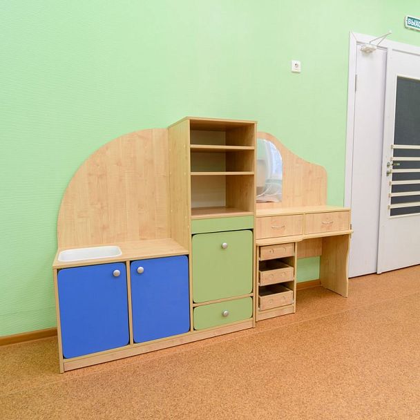 Уголок-кухня Хозяюшка, цветной фасад - Вид 2