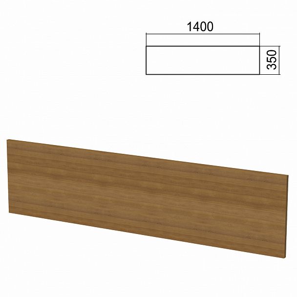 Экран к столам на металлокаркасе "Арго", шириной 1400 мм, орех - Вид 2