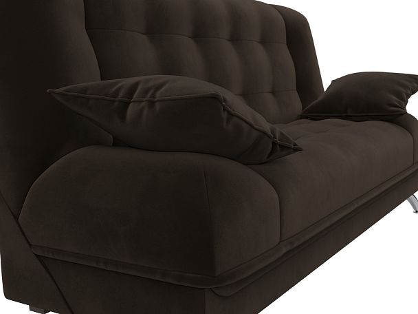 Диван Книжка Анна (полностью микровельвет коричневый) - Вид 4
