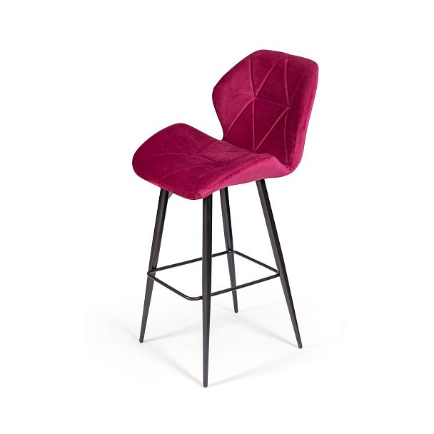Стул барный Crystal, бархат винно-красный 16 - Вид 4