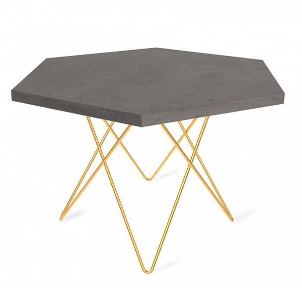 Столик журнальный Sheffilton SHT-TU37/ТТ20 70 ЛДСП золото/бетон чикаго темно-серый - Вид 2
