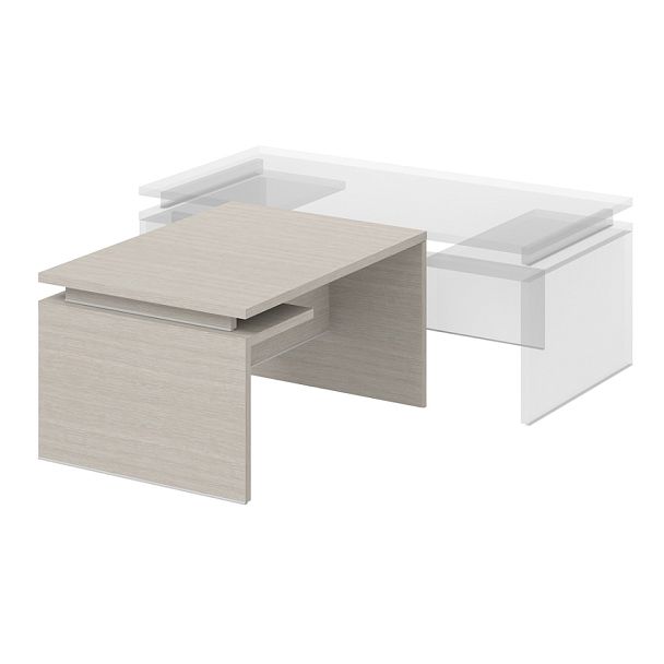 Стол приставной "Дипломат"  ПК-ДП-СТП140Х100/Д-В1-1247 дуб беленый новый - Вид 1