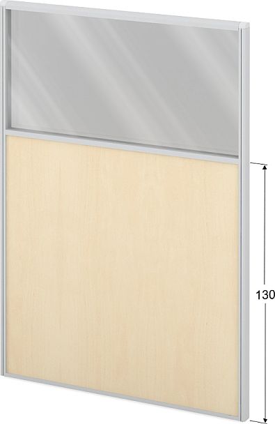 Модуль комбинированный "Мобильные офисные перегородки «Логика»"  ПК-ЛГ-МДК200х140/130С/Д-В1-466 клен - Вид 1