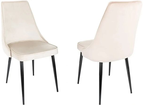 Стул для дома Бюрократ CH-K4_2 комплект 2шт бежевый Holland 06 металл черный на ножках (CH-K4_1/HL07_2) - Вид 1