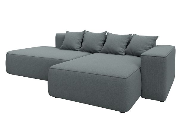 Диван угловой Лига-065 угол правый Рогожка серый - Вид 2