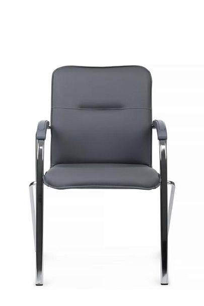 Стул Самба с пластиковыми подлокотниками SMB-03H Хром гальв. Серый - Вид 8