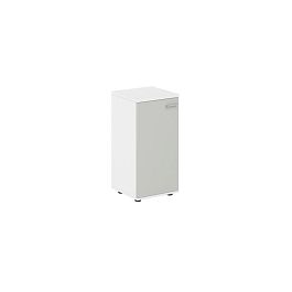 Шкаф низкий 400х400х825, 1 дв., з.ст HDF, левый / корпус: белый; фасады: серый бархат Сигма / Sigma - Фото предпросмотра
