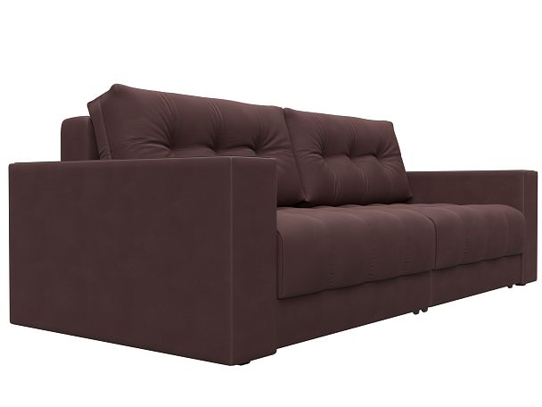 Диван прямой с декором Лига-049 НПБ Замша бордовый - Вид 3