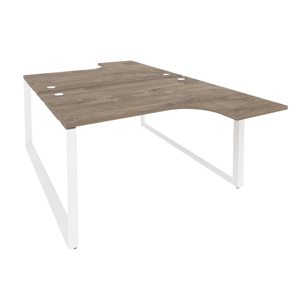 Onix Рабочая станция на О-образном м/к O.MO-D.SA-3 Тиквуд темный/Белый металл 1380*2395*750 (1635/460) - Вид 1