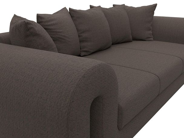 Диван прямой Волна Рогожка коричневый - Вид 4