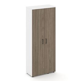 Стайл Проджект Гардероб широкий неглуб. SN.GB-003 Белый/Белый/Вяз Благородный/Черный Ручки 796*400*1 - Фото предпросмотра