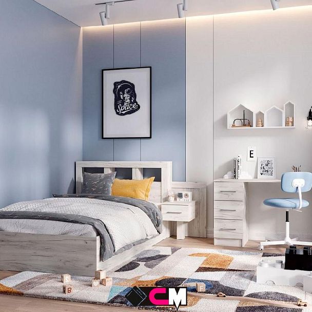 Гранд тумба прикроватная (0,450 х0,694х0,470) дуб крафт белый - Вид 3