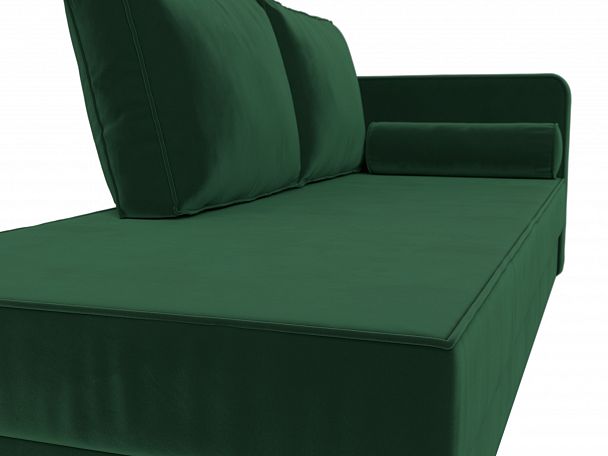 Кушетка Прайм правый (полностью велюр зеленый) - Вид 4