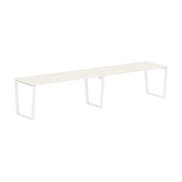 Стол 2-х местный EVWST 3580 Ясень Траун/Белый 3526х800х750 EDIS - Фото предпросмотра