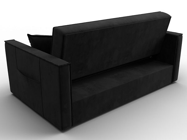 Диван прямой Лига-104 (140) Велюр черный - Вид 5