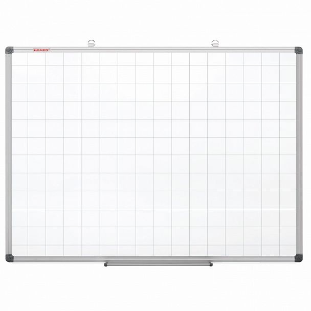Доска магнитно-маркерная В КЛЕТКУ, 60х90 см, алюминиевая рамка, BRAUBERG "Extra", 237563 - Вид 3