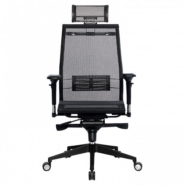 Кресло офисное МЕТТА "SAMURAI" Black Edition, сверхпрочная сетка, регулируемое, черное - Вид 5