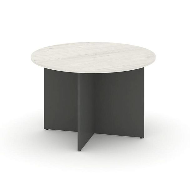 Стайл Проджект Стол переговорный кругл. SN-D.SPRG-004 Дуб Наварра/Антрацит NEW 1180*1180*750 - Вид 1