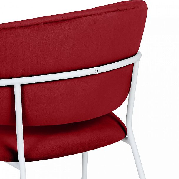 Комплект кухонных стульев Даксон бордовый велюр/белый, 2 шт. - Вид 10