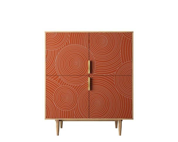 Большой комод с четырьмя дверками Line R19/red - Вид 1