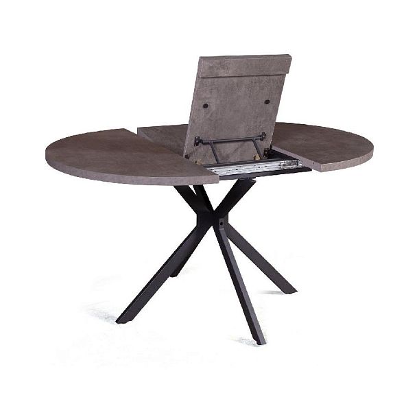 Стол круглый Vegas раздвижной (100+40) камень темный - Вид 6