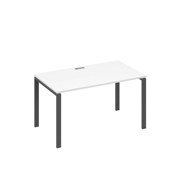 Стол письменный на металлокаркасе UNO A4 А4 Б1 024 БП белый премиум / металлокаркас антрацит - Вид 1