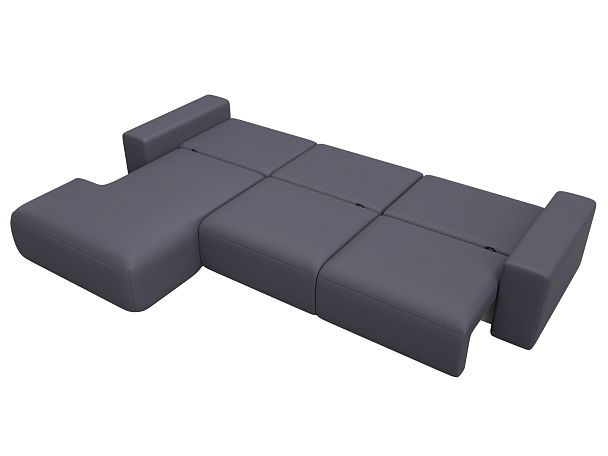 Диван угловой Лига-036 НПБ Классик Лонг левый угол Экокожа серый - Вид 10