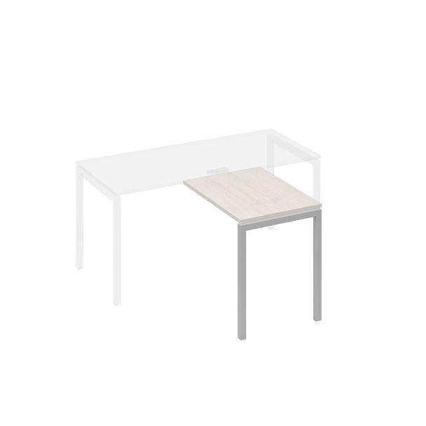 Брифинг-приставка на опорах DUE A4 А4 Б2 071 БП дуб / металлокаркас серый - Вид 1