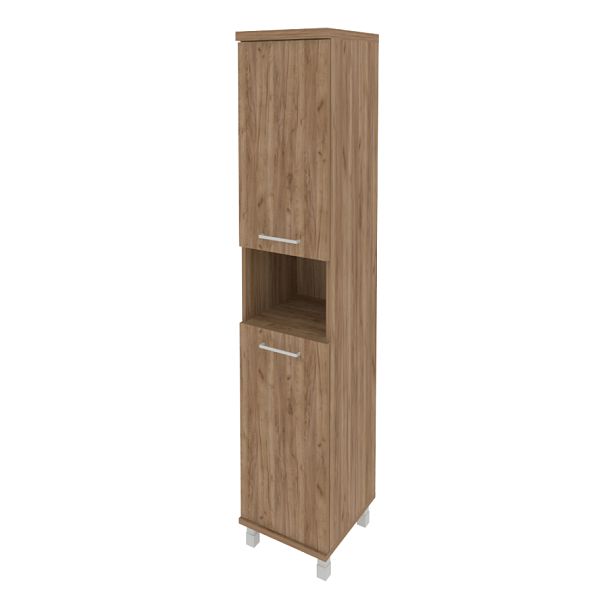 First Шкаф высокий узкий правы KSU-1.5 (R) Дуб табак 401*432*2060 - Вид 1
