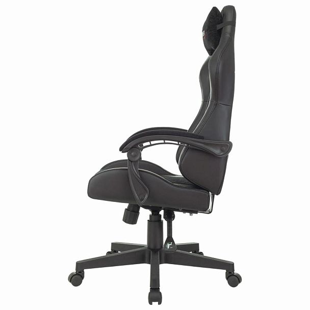 Кресло компьютерное BRABIX "Striker GM-121", синхромеханизм, 2 подушки, экокожа/велюр, черное, 532962 - Вид 8