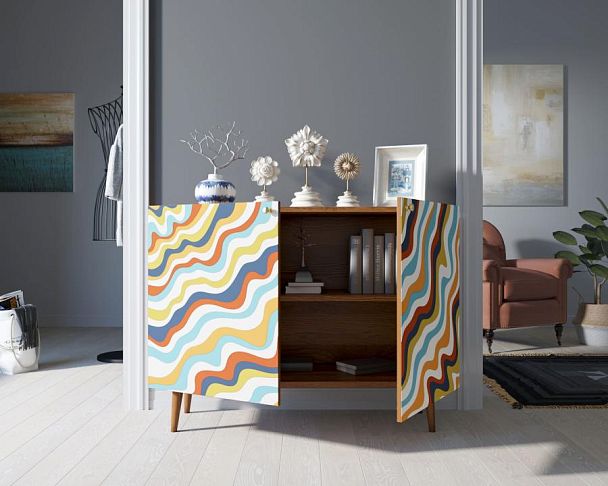 Комод с принтом 21 Berber две дверки арт BB04/Print_21 - Вид 2