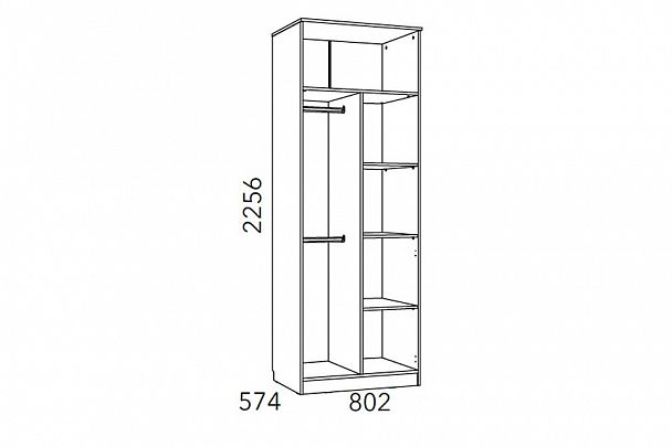 Шкаф платяной Фанк НМ 014.07 М - Вид 3