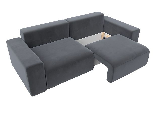 Диван прямой Лига-036 Классик Велюр серый - Вид 7