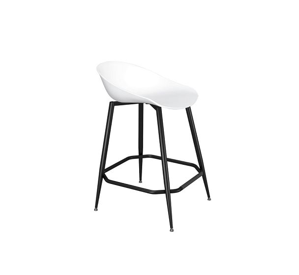 Стул полубарный Sheffilton SHT-ST19/S148-1 белый/черный муар - Вид 1