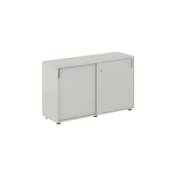 Шкаф купе 1238х400х750 низкий, с замком / корпус цвет: серый бархат, двери цвет: серый бархат Сигма / Sigma - Вид 1